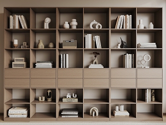 Modern Bookcase Bookshelf 3d model