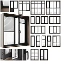 Modern Various Design Casement Windows With Aluminum Frames Tempered Glass And Blinds