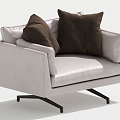 Modern Single Sofa Single Leisure Chair 3d model