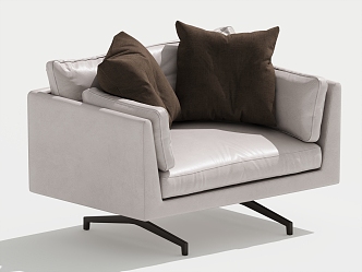 Modern Single Sofa Single Leisure Chair 3d model