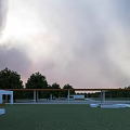 Modern School Campus With Teaching Buildings Sports Ground Running Track And Green Spaces