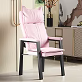Modern Leather Office Chair With Padded High Back And Black Metal Armrests