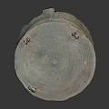Ancient Bronze Vessel With Lid Ring Handles And Ornate Surface Design