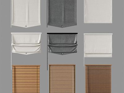 Modern Roman Curtain Combination model