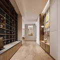 Modern Open Concept Kitchen With Wooden Cabinets Island Counter Bar Stools And Light Flooring