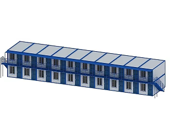 Container dormitory 3d model