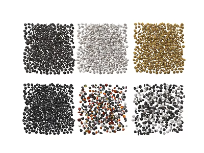 Assorted Colored Stone and Wood Grains Featuring Natural Textures and Varied Hues 3d model