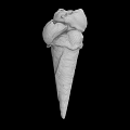Three Tasty Waffle Cones Topped with Various Colorful Ice Cream Flavors