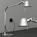 Modern Metal Desk Lamps With Adjustable Arms And Cone Shades For Home Office