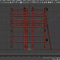 Wooden Elevated Platforms Construction With Ladders Railings And Frame Structure 3d model