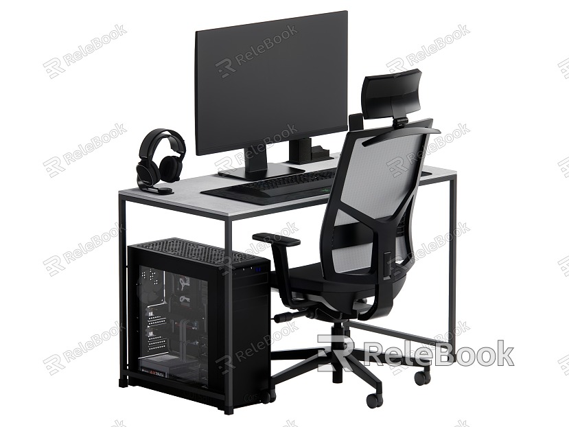 Computer Desk Office Desk and Chair Combination Desk model