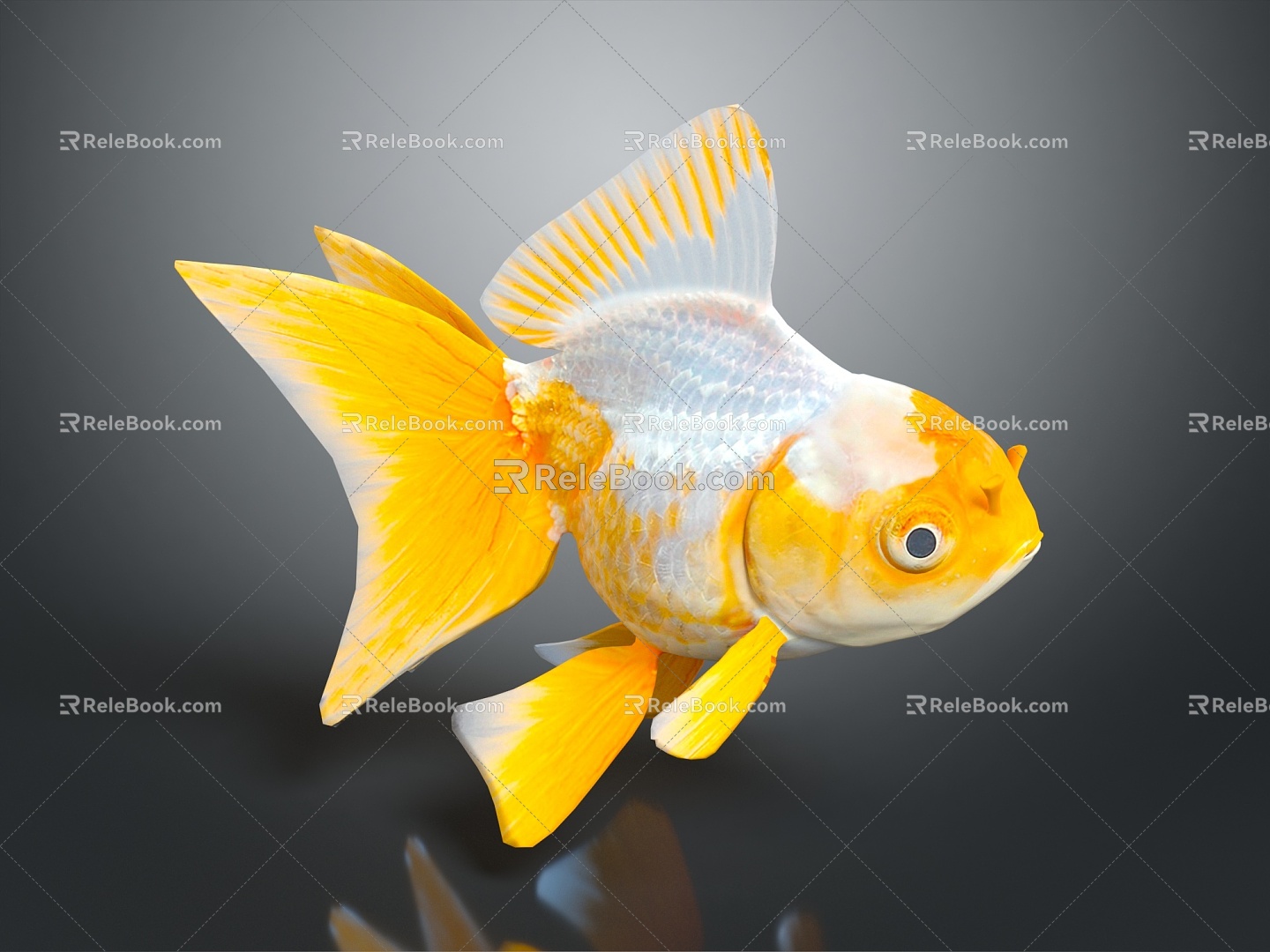 Golden Fish Fish Goldfish 3d model