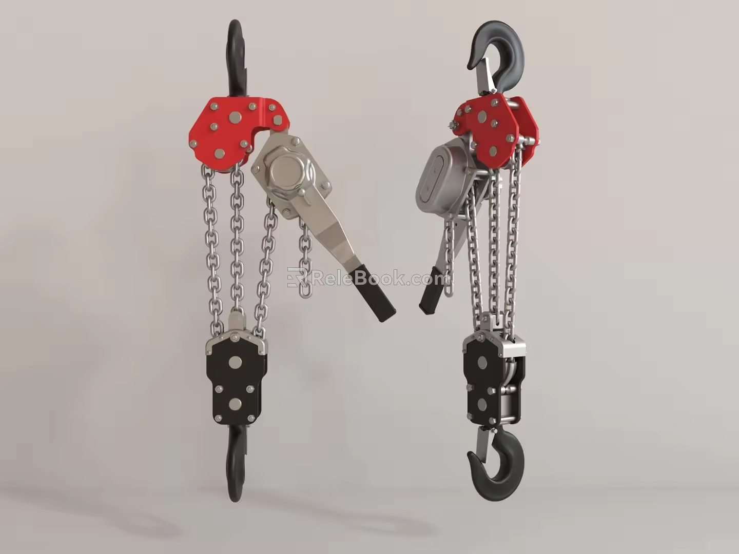 Modern Lifting Inverted Chain Inverted Chain Hoist Lifting Equipment Hanging Rail Hanging Chain Lifting Inverted Chain Tighter Hand Chain Hoist Hook Crane 3d model