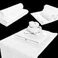 Soft White Bathroom Towels Rolled Folded And Shaped For Home Bathroom Essentials