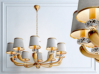 Jianou chandelier multi-head chandelier 3d model