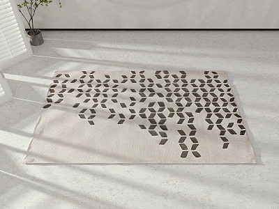 Modern Square Carpet 3d model