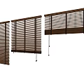 Natural Wood Venetian Blinds With Adjustable Slats And Classic Design For Home Windows