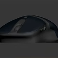 Blue and White Computer Mouse with Modern Design and Integrated Scroll Wheel 3d model