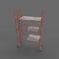Heavy Duty Industrial Scaffolding Equipment With Three Tier Platform And Wheels