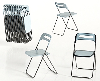 Modern Folding Chair Dining Chair Leisure Chair 3d model