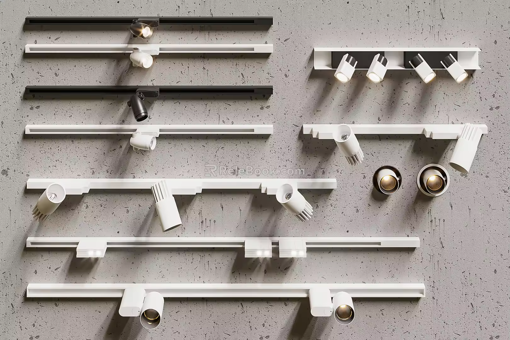 Modern Spotlights Track Lights 3d model