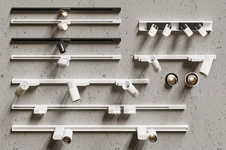 Modern Spotlights Track Lights 3d model