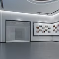 Modern Exhibition Hall Showcasing Oriental Port World Display On Large Digital Screen