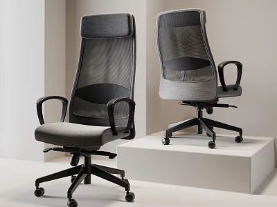 Modern Fabric Office Chair Boss Chair Swivel Chair 3d model
