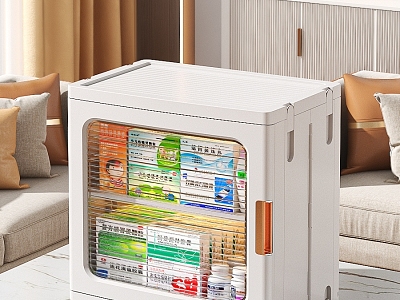 Modern Wind Medicine Box Medicine Box Folding Storage Box Cabinet Storage Box 3d model