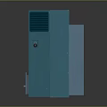 Modern Blue Three Drawer Cabinet and Tall Cabinet with Door Design