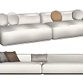 Minotti double sofa 3d model