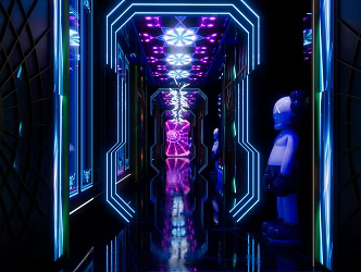 Modern KTV Aisle 3d model