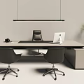 Modern Office Desk and Chair Combination Modern Manager's Office Desk and Chair Modern Office Desk and Chair Boss Desk General Manager's Desk 3d model