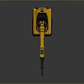 Compact Yellow Tracked Construction Equipment Featuring Extended Arm And Front Tool