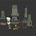 Characters Cooker Kitchen Cartoon Chef Cartoon Characters Game Characters Realistic Characters 3d model