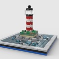 Lego toy lighthouse 3d model