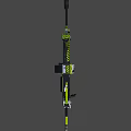 Futuristic GOLIATH Gun Design With Black White Yellow Accents Scope And Grip