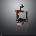 Professional 3D Printing Equipment with Orange Black Frame Digital Display and Build Platform
