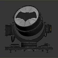 Iconic Batman Symbol Searchlight With Vintage Metal Design And Stable Base Structure