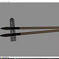 Brown Wooden Chopsticks With Green Chopstick Rest For Daily Dining Use