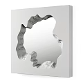 Modern Artistic Mirror With Irregular Shape And Rough Edges For Wall Decor 3d model