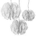 White Petal Shaped Modern Pendant Lights With Soft Warm Lighting For Home Interior Decor