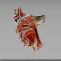 Human Head Anatomical Model With Detailed Internal Structures For Medical Education