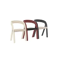 Modern Leisure Chairs With Curved Armrests And Upholstered Seats In Three Assorted Colors Design