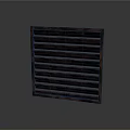Dark Wooden Furniture Piece With Stylish Horizontal Slats Design And Modern Look