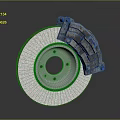 Premium Car Tire With Alloy Wheel Brake Caliper And Disc Assembly
