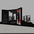 MEGA FASHION Exhibition Booth With Mannequins Displaying Suits In Modern Setup