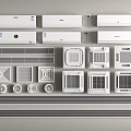 Wall-mounted air conditioner 3d model