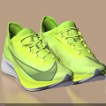Fluorescent Green Nike Running Shoes Sporty Stylish Look With Gray Accents White Sole