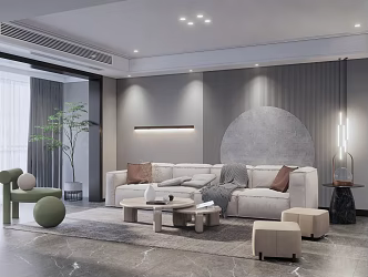 Modern Sofa Coffee Table Combination Sofa Combination 3d model